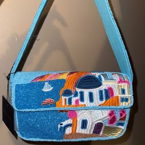 Beaded Blue Santorini Greece 🇬🇷 Inspired Shoulder Bag